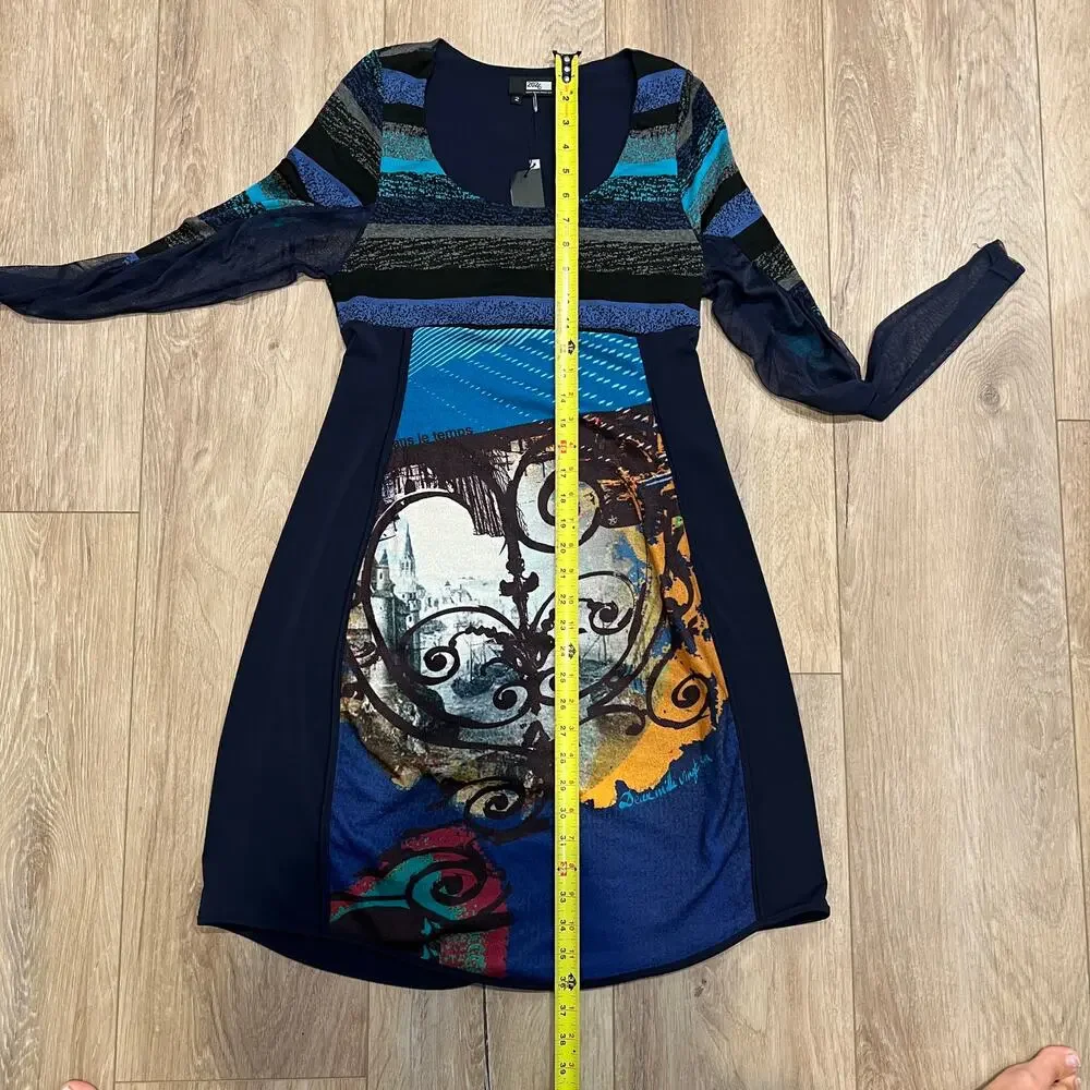 Multicolor Long Sleeve Dress - Picture 5 of 8